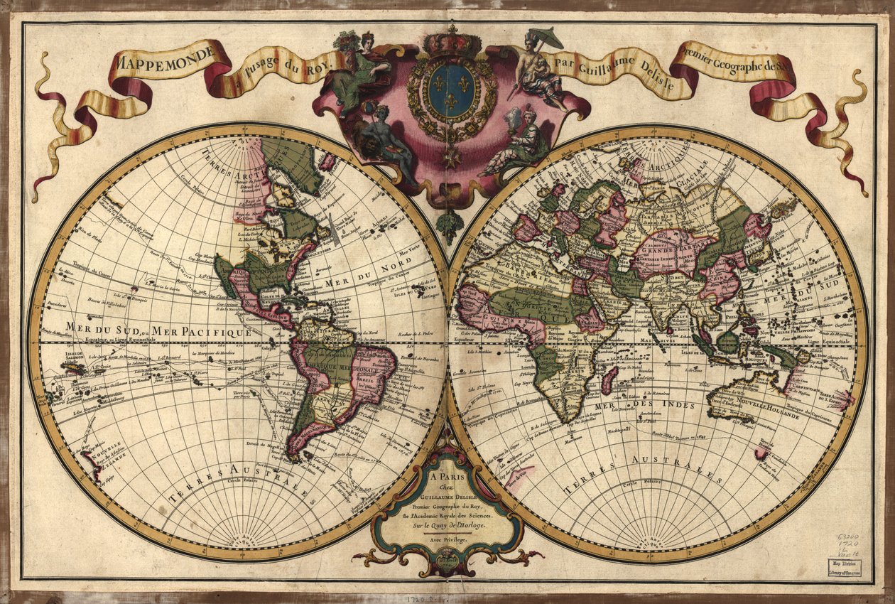 World Map for the King by Guillaume Delisle