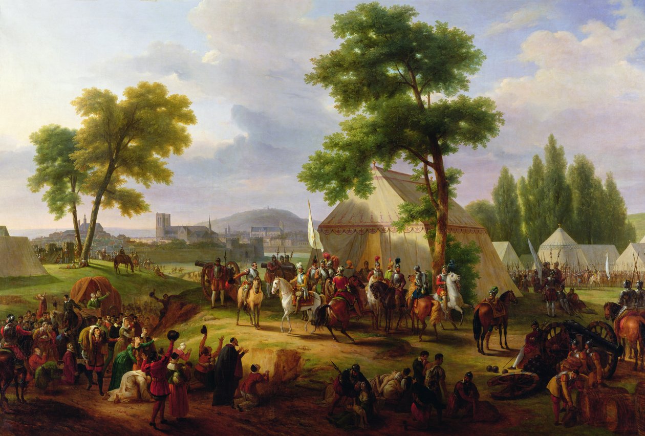 Siege of Paris by Henri IV in 1593 by Guillaume Frederic Ronmy
