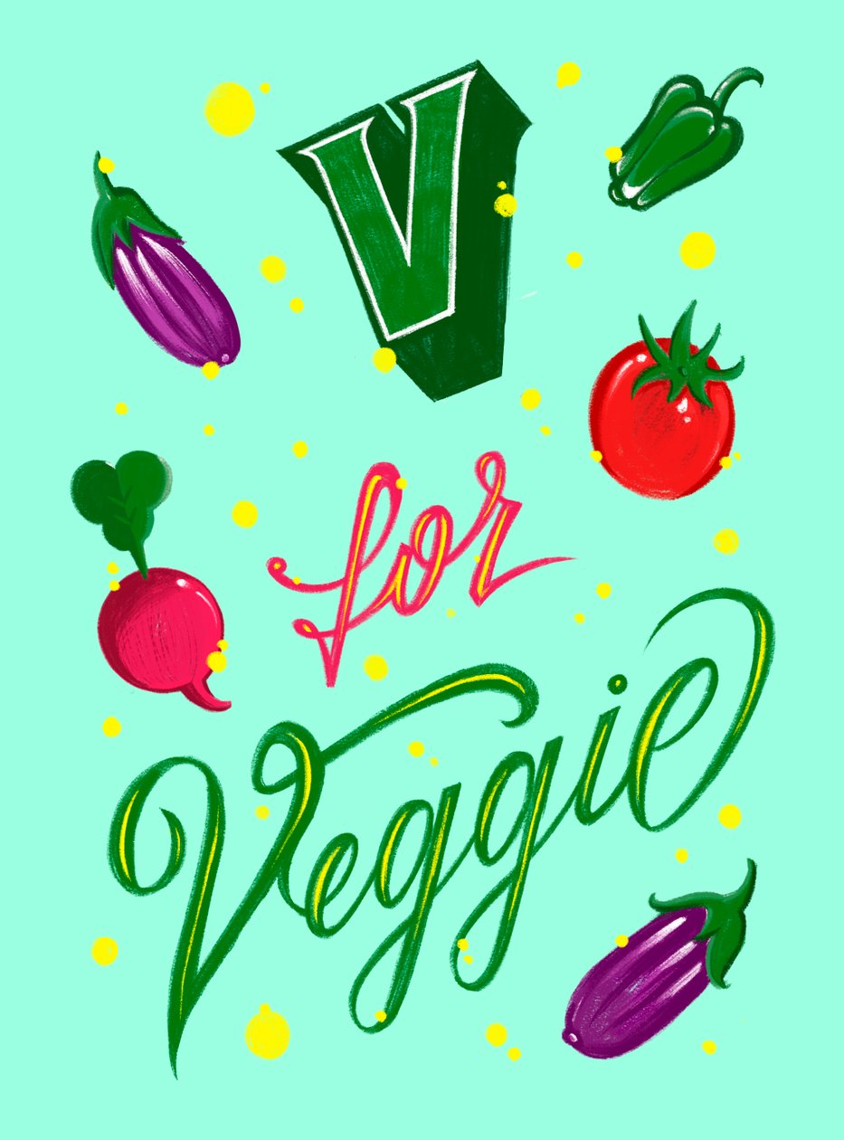 V for Veggie, 2025 by Guillaume Laserson