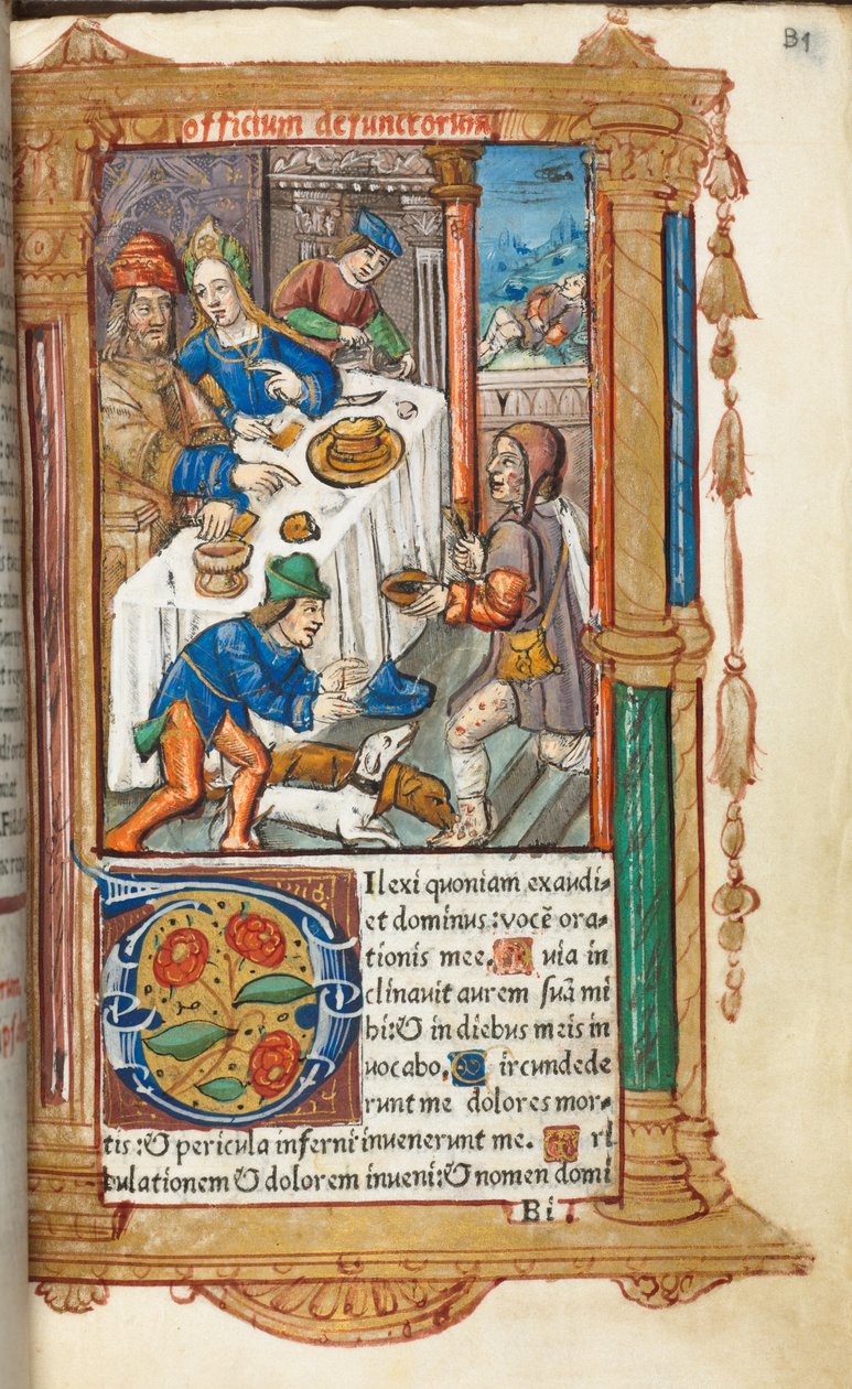 Printed Book of Hours (Use of Rome): fol. 73r, Lazarus by Guillaume Le Rouge