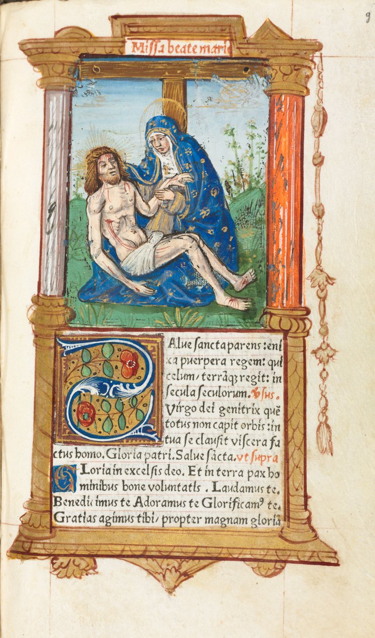 Printed Book of Hours Use of Rome: Pieta by Guillaume Le Rouge