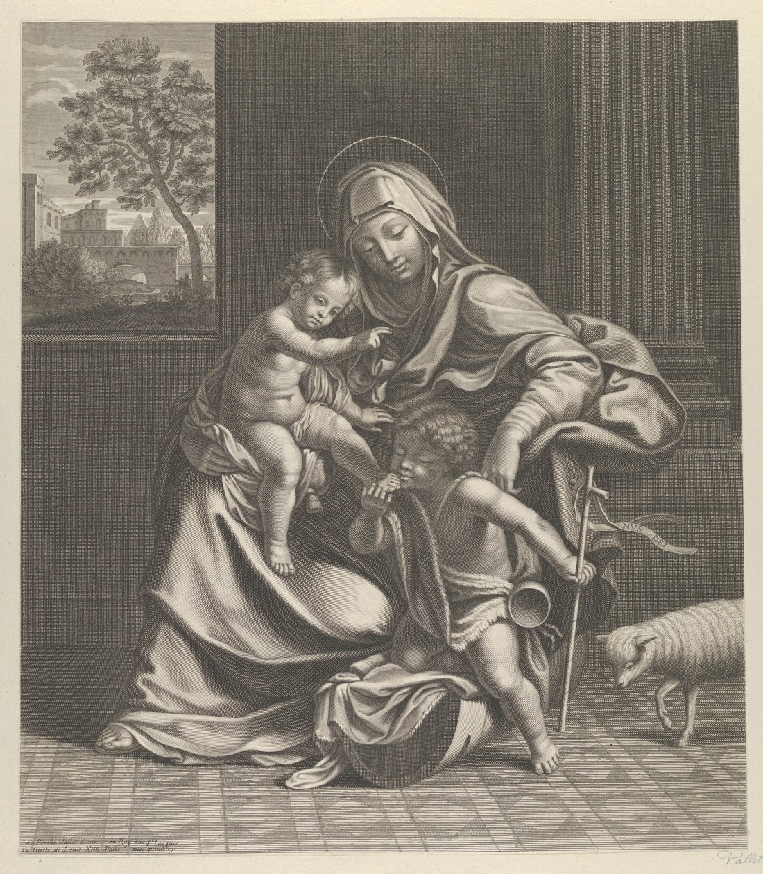 The Virgin Seated with the Infant Christ on Her Lap by Guillaume Vallet