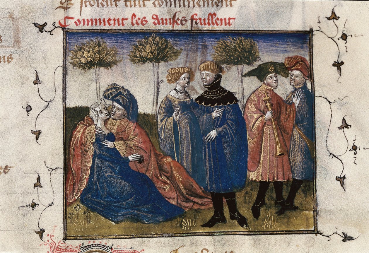 A Gallant Scene of Courtiers by Guillaume de Lorris