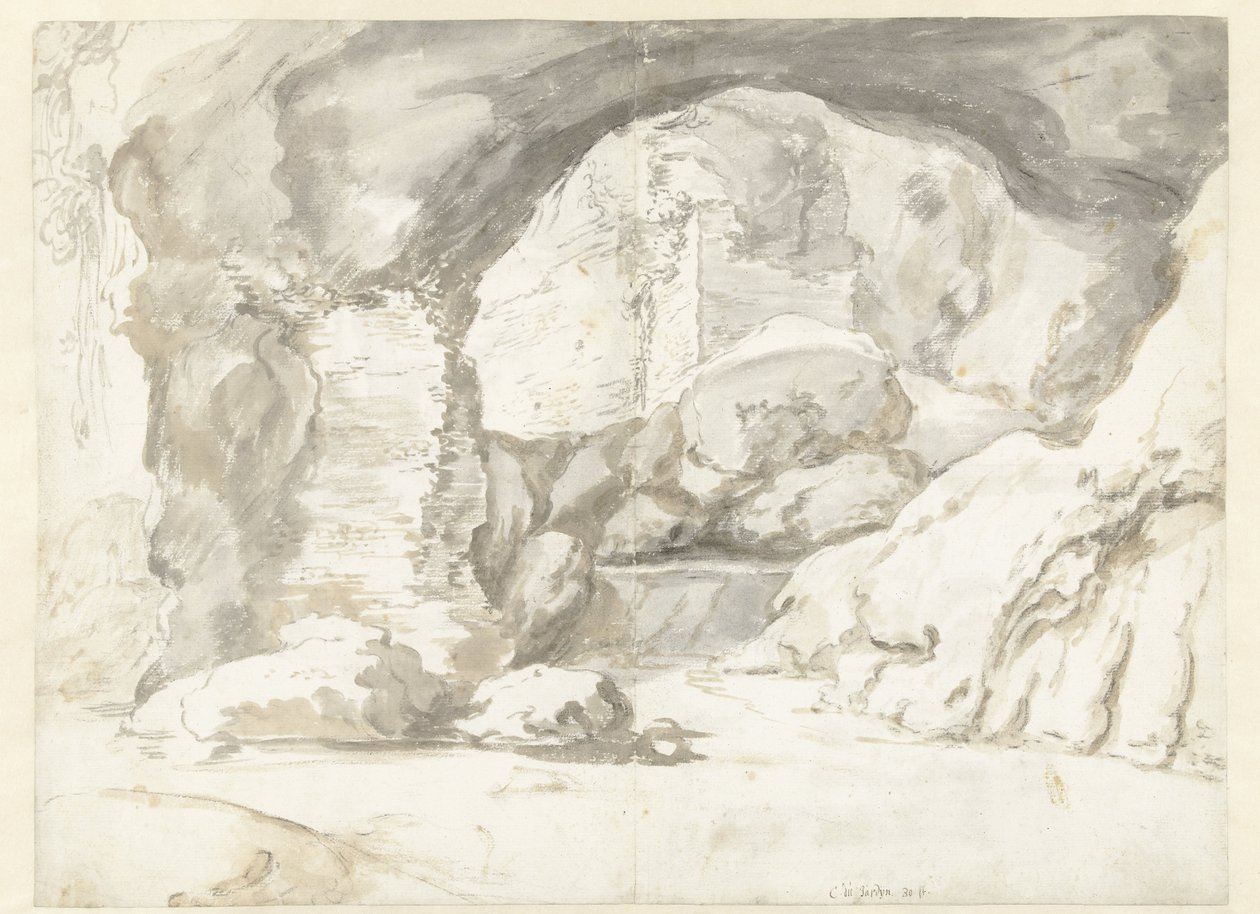 View in the Vaults of a Classical Ruin by Guilliam du Gardijn