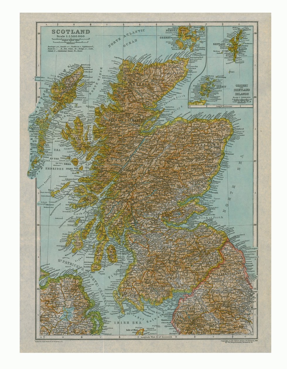 Map of Scotland by Gull Engraving Company