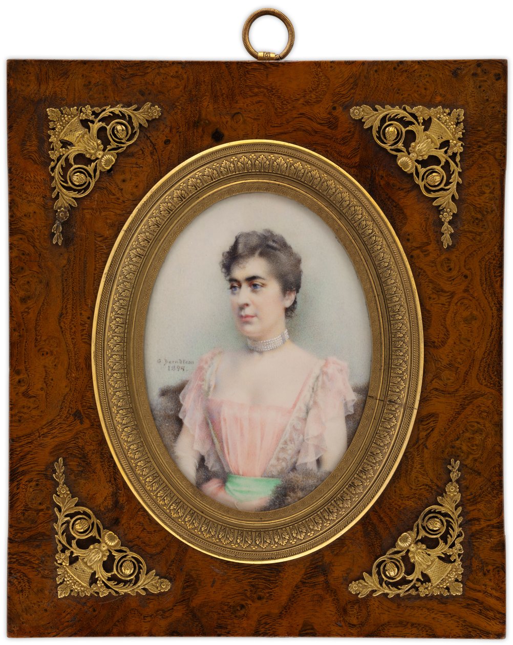 Miniature Portrait of Baroness Delort de Gléon the Younger by Gunnar Berndtson
