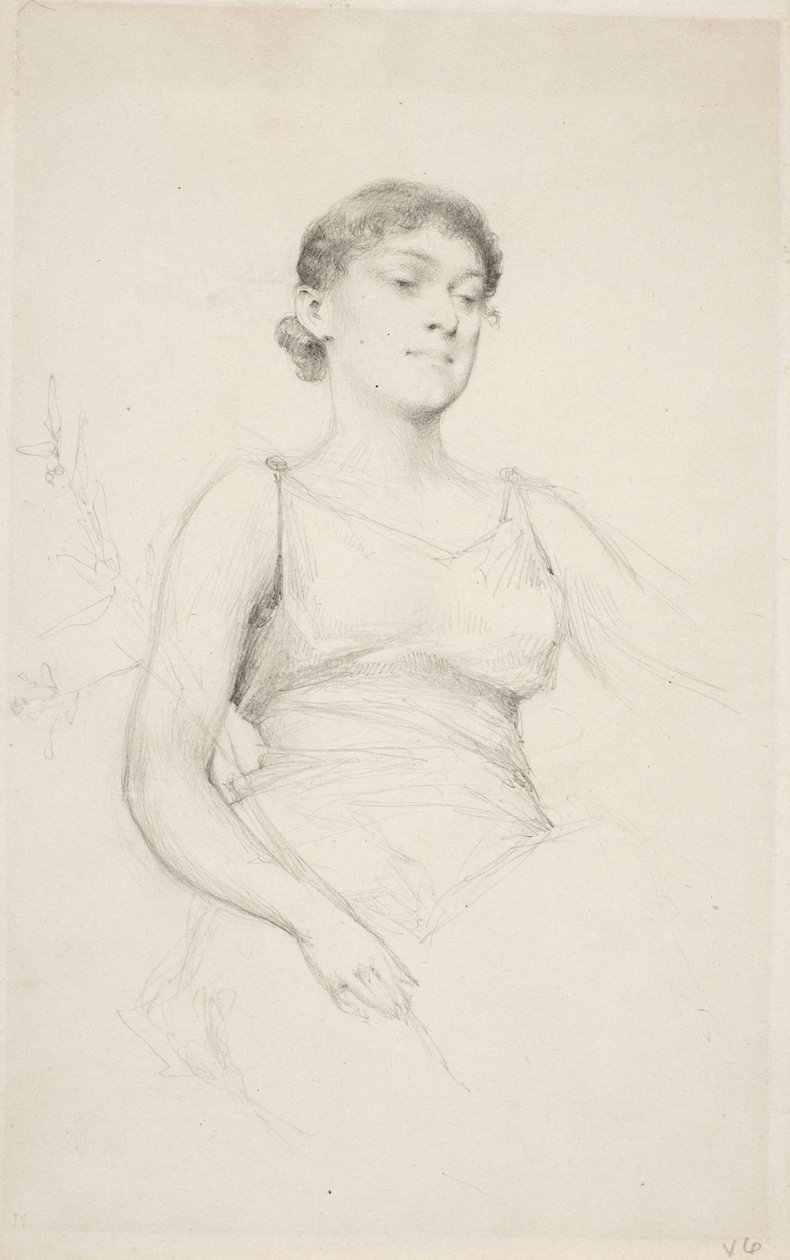 Young Woman Sitting by Gunnar Berndtson