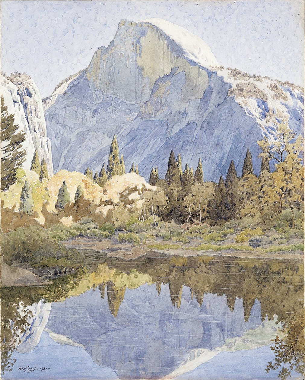 Half Dome and Mirror Lake by Gunnar Widforss