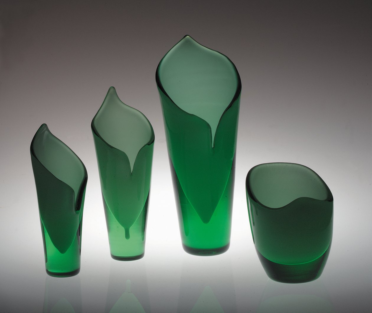 Three Calla Vases and a Bowl by Gunnel Nyman