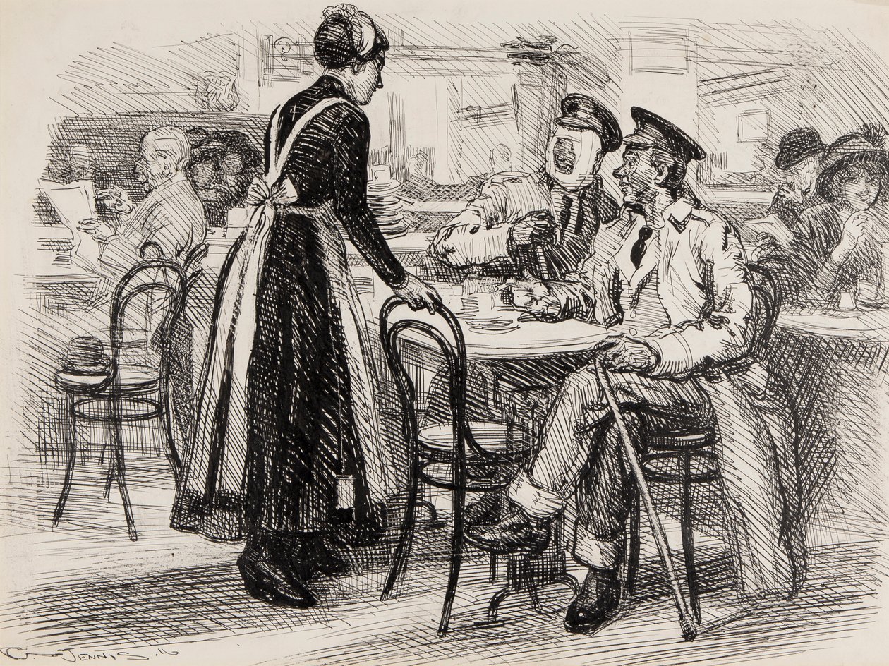 WWI Cartoon, Probably for Punch, 1916 by Gurnell Charles Jennis