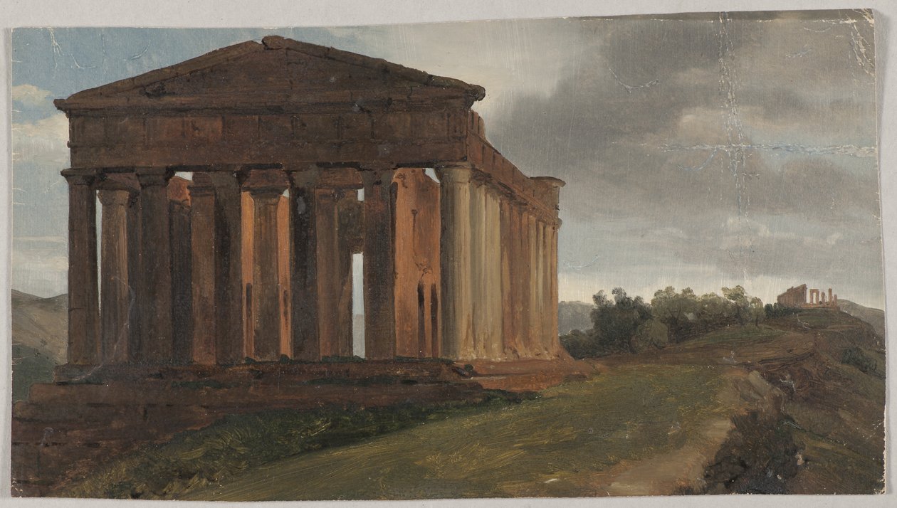 A Temple in Agrigento, Sicily by Gustaf Soderberg