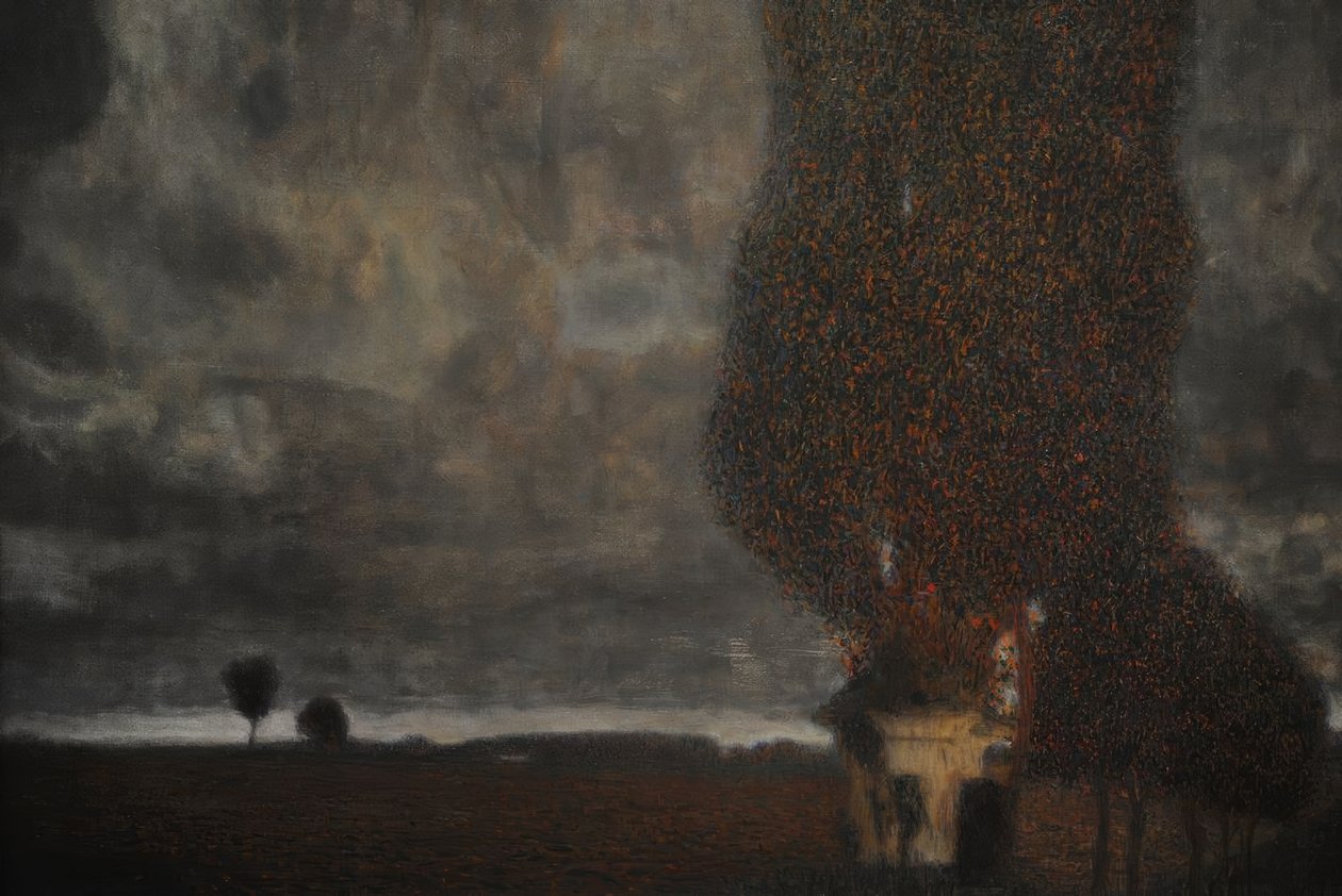 Approaching Thunderstorm (The Large Poplar II) by Gustav Klimt