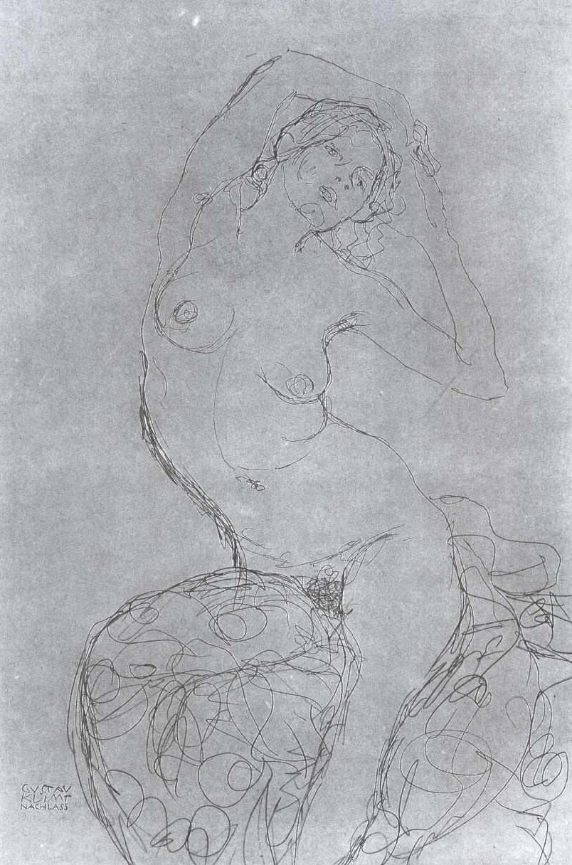 Nude by Gustav Klimt