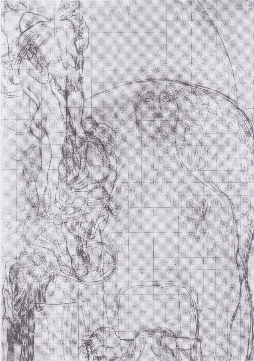 Transfer Sketch of Philosophy by Gustav Klimt