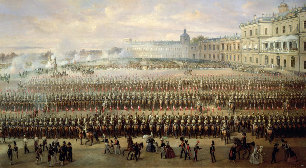 Unveiling of the Paul I memorial in Gatchina by Gustav Schwarz