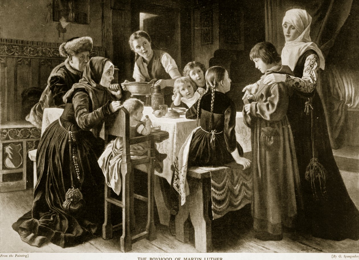 The boyhood of Martin Luther, illustration from 