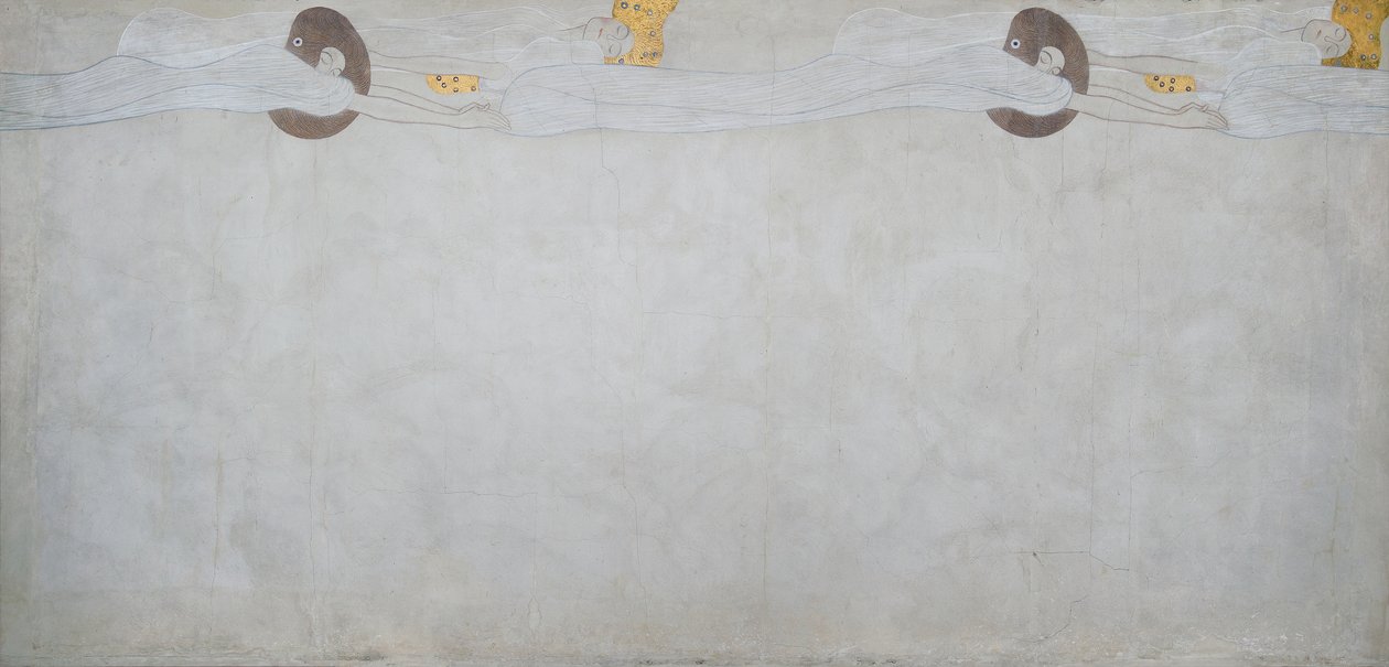 Beethoven Frieze: The Longing for Happiness - Panel 2, Left Long Wall by Gustav Klimt