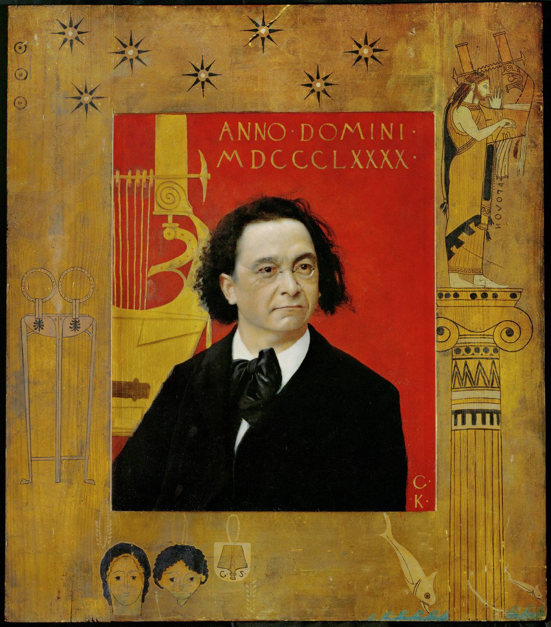 Joseph Pembauer, Pianist and Piano Teacher by Gustav Klimt