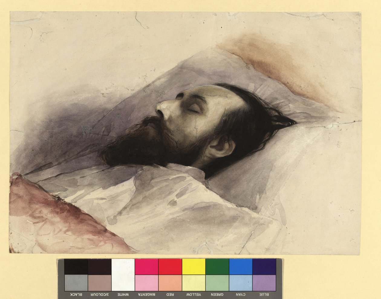Julius Lott (1836-1883) on His Deathbed by Gustav Klimt