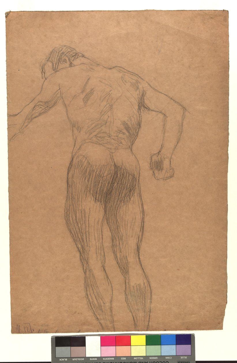Male Nude from Below by Gustav Klimt