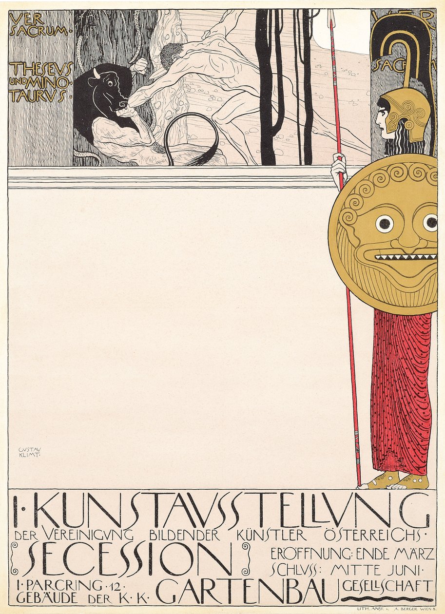 Poster for the First Secessionist Exhibition in Vienna by Gustav Klimt