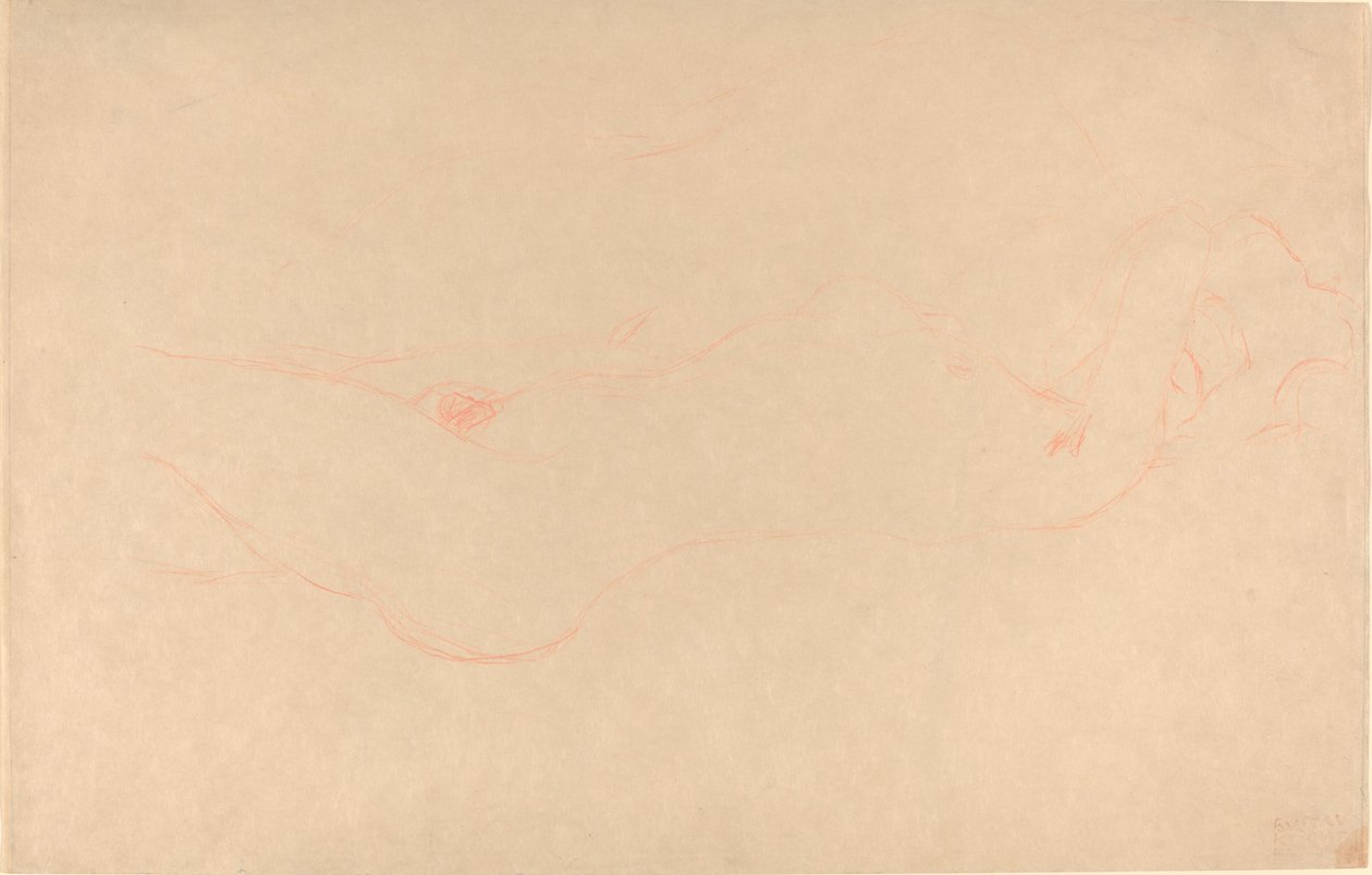 Reclining Woman by Gustav Klimt
