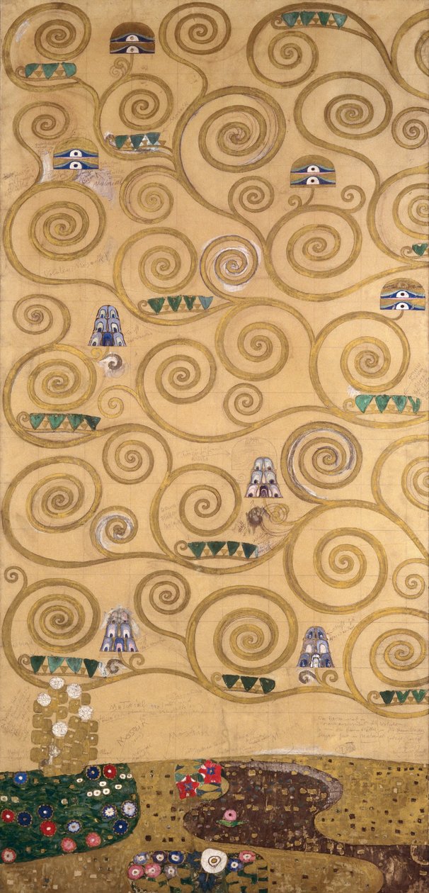 Sketches for the Frieze for the Palais Stoclet in Brussels, Belgium by Gustav Klimt