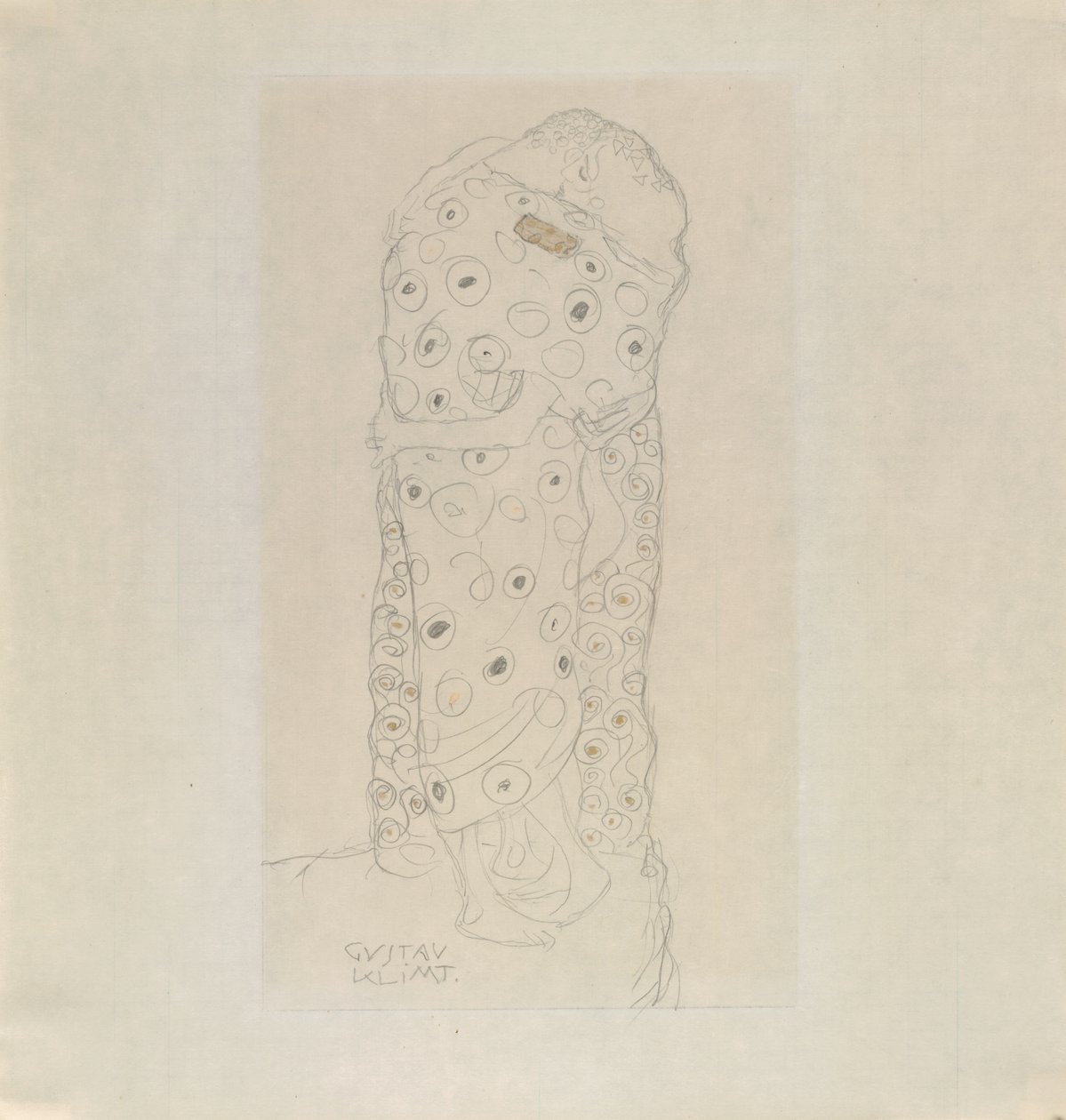 Standing Pair of Lovers by Gustav Klimt