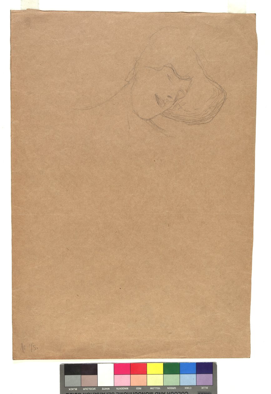 Study of a Female Head by Gustav Klimt