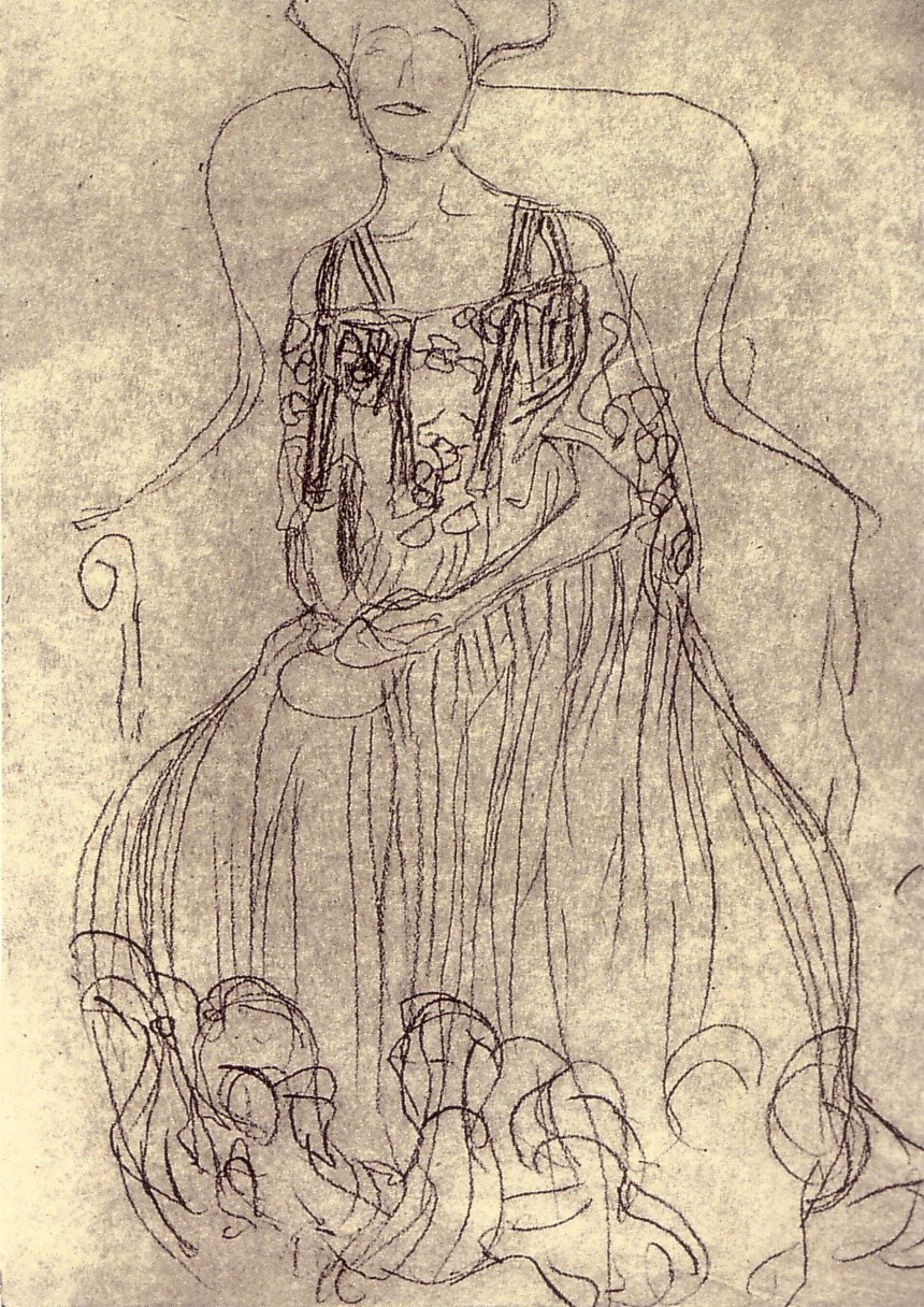 Study for the Painting Portrait of Adele Bloch-Bauer I by Gustav Klimt