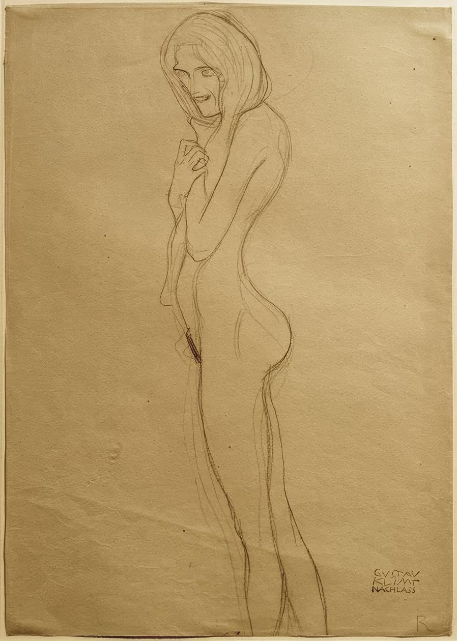 Study for the Left Gorgon in the Beethoven Frieze by Gustav Klimt