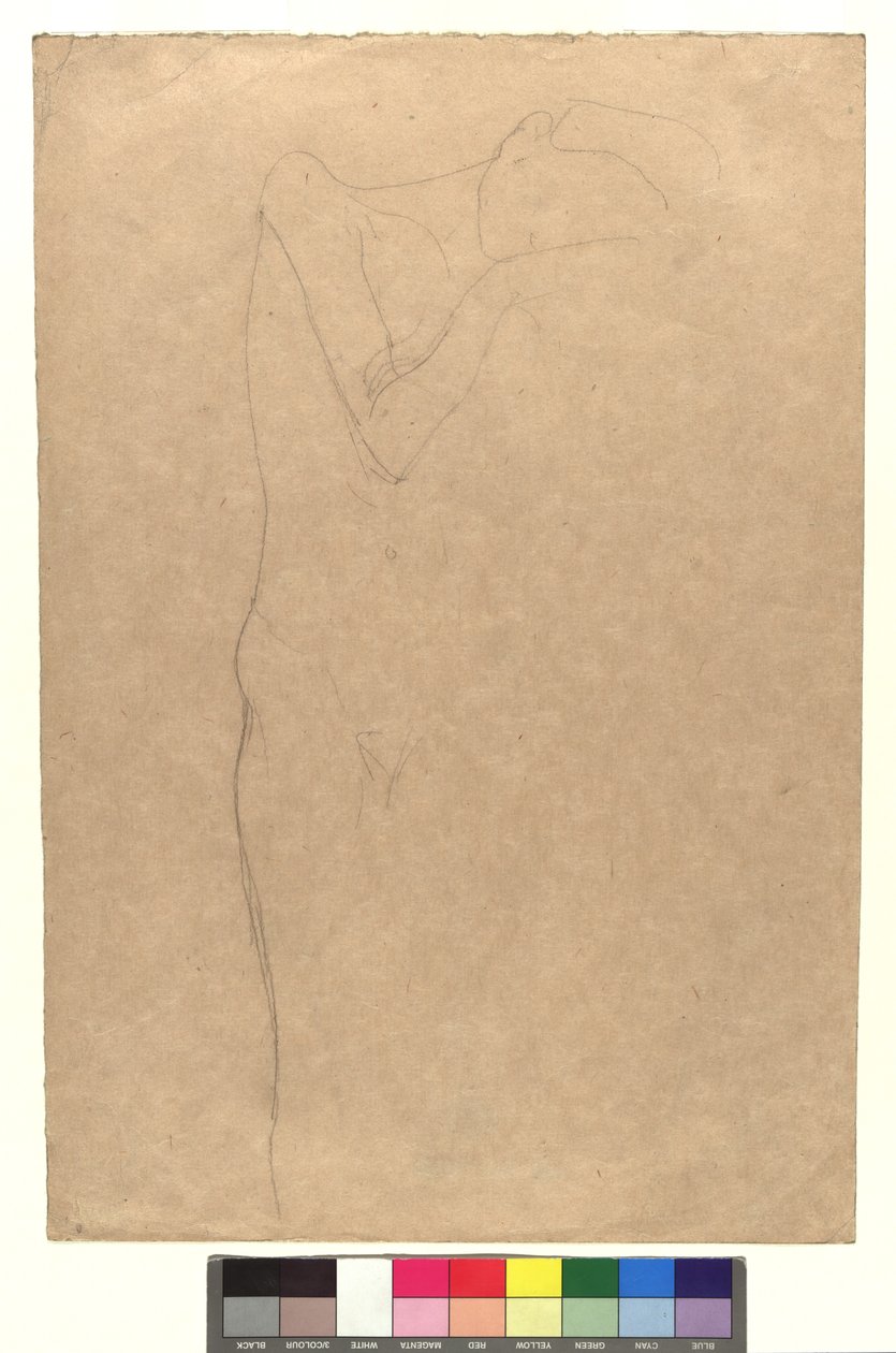 Study of a Standing Female Nude, Hands on Cheek by Gustav Klimt