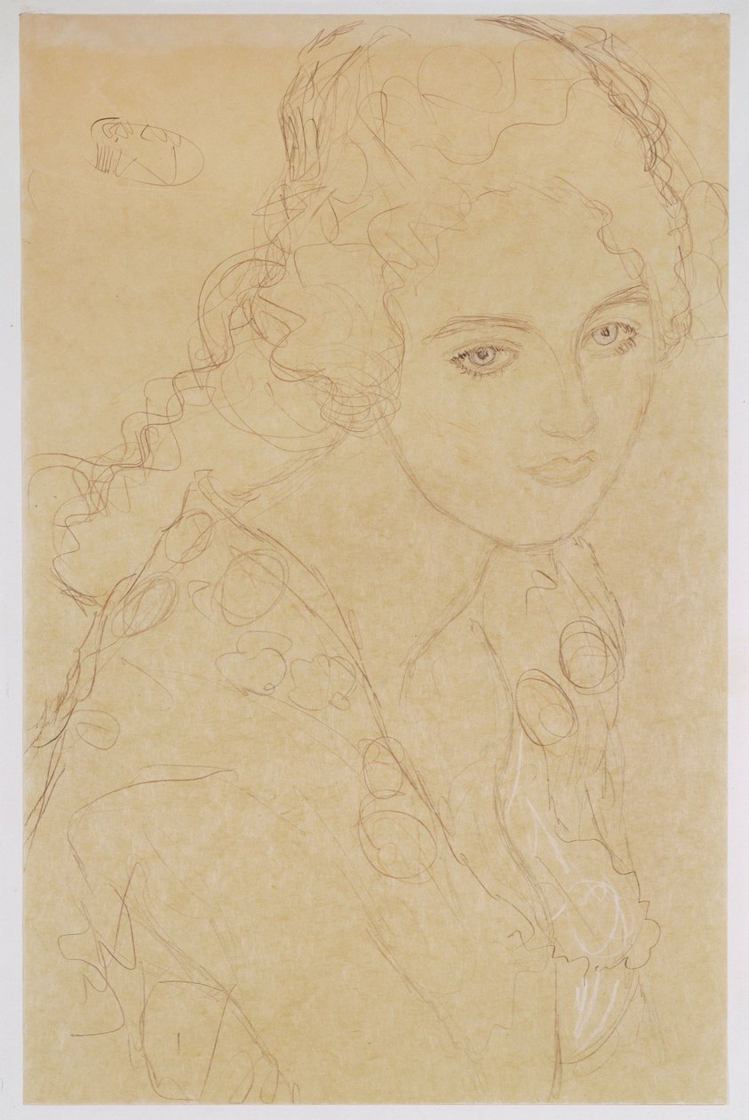 Study for the Painting Portrait Ria Munk III by Gustav Klimt