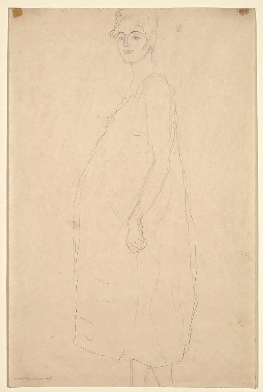Study of a Dressed Pregnant Woman, c.1915-16 by Gustav Klimt