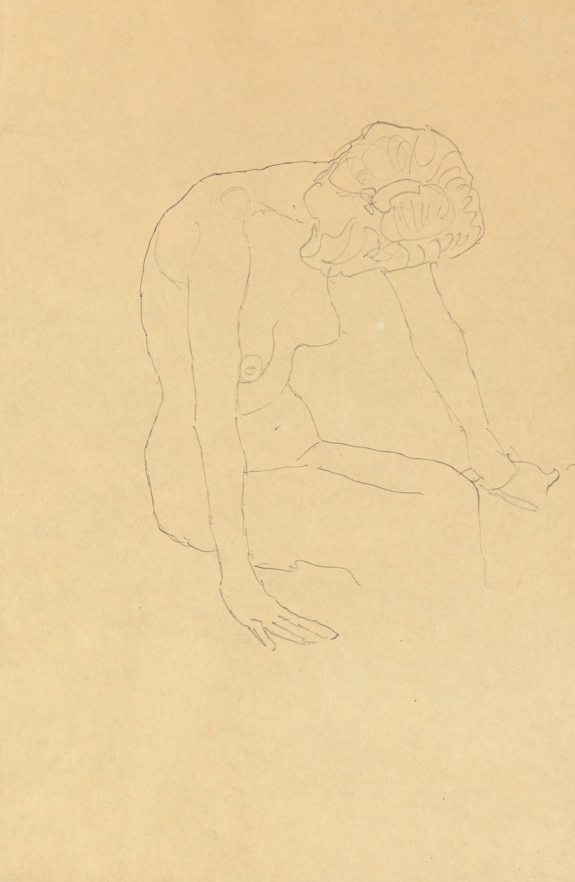 Study of a Female Nude by Gustav Klimt