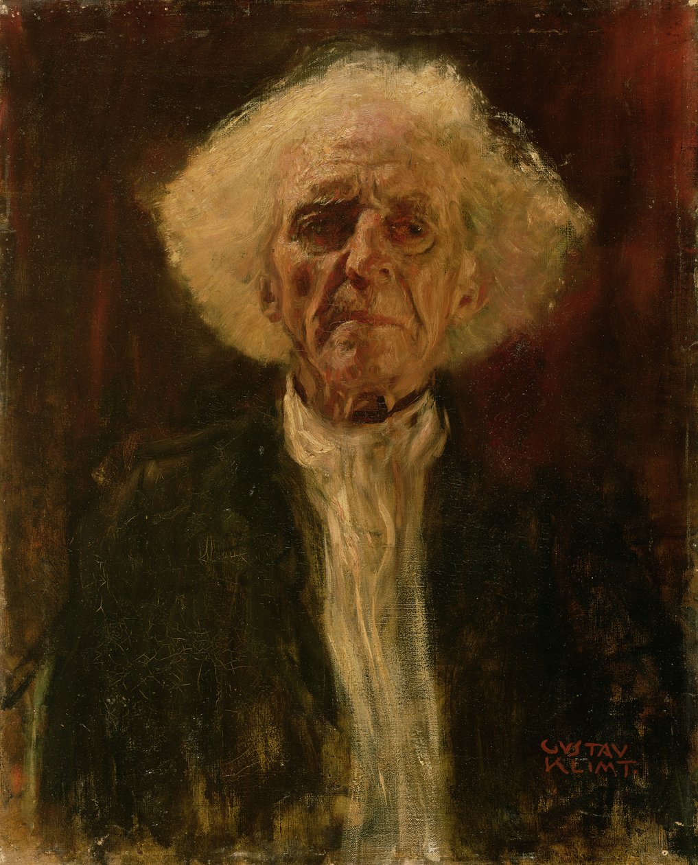 Study of the Head of a Blind Man by Gustav Klimt