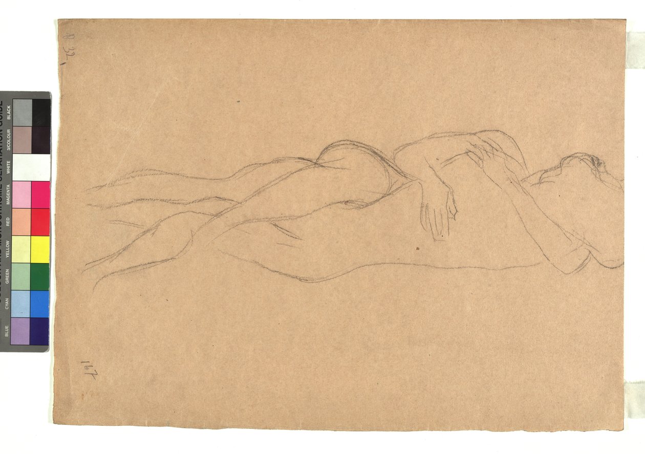Two Reclining Nudes in Embrace by Gustav Klimt