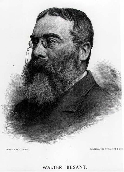 Sir Walter Besant (1836-1901) engraved by Gustav Kruell (1843-1907) from a photograph by Elliot & Fry by Gustav Kruell