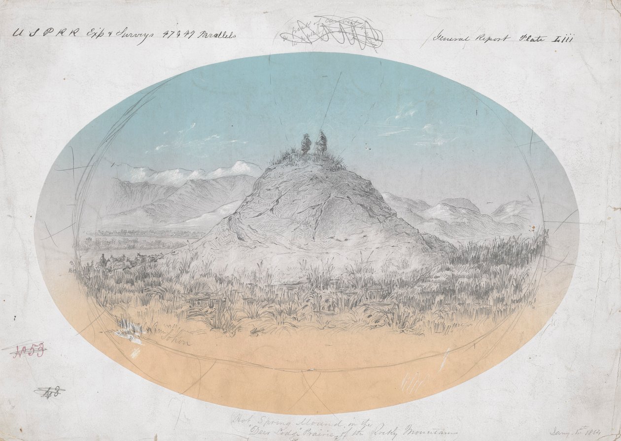 Hot Spring Mound by Gustav Sohon: Premium art reproduction
