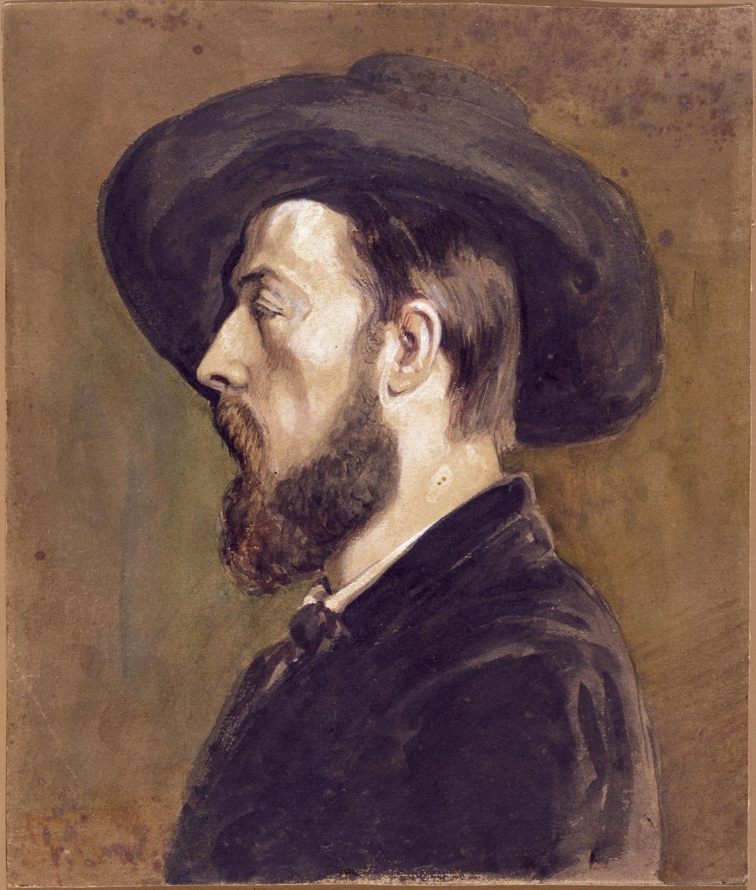 Portrait of Jongkind by Gustave Courbet