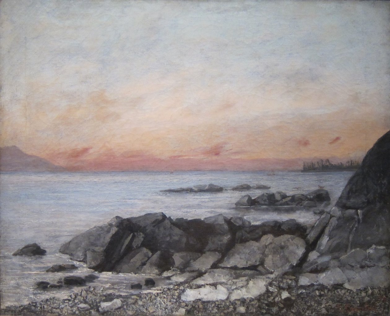 Sunset, Vevey, Switzerland by Gustave Courbet