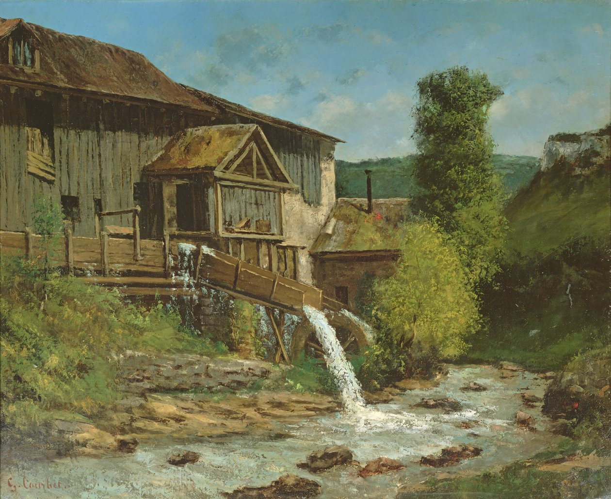 The Sawmill on the River Gauffre by Gustave Courbet