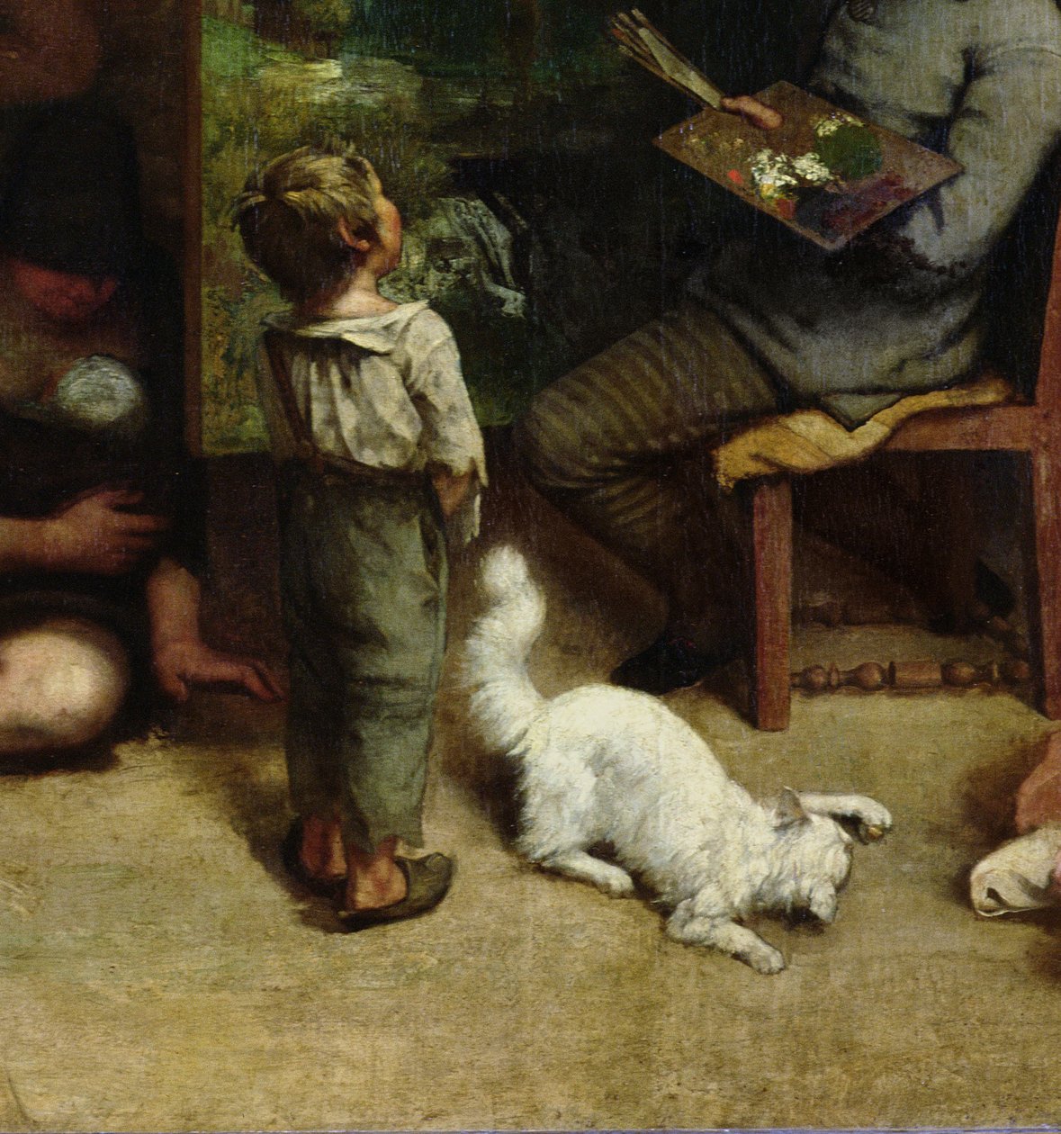 The Studio of the Painter, a Real Allegory, 1855 (detail) by Gustave Courbet
