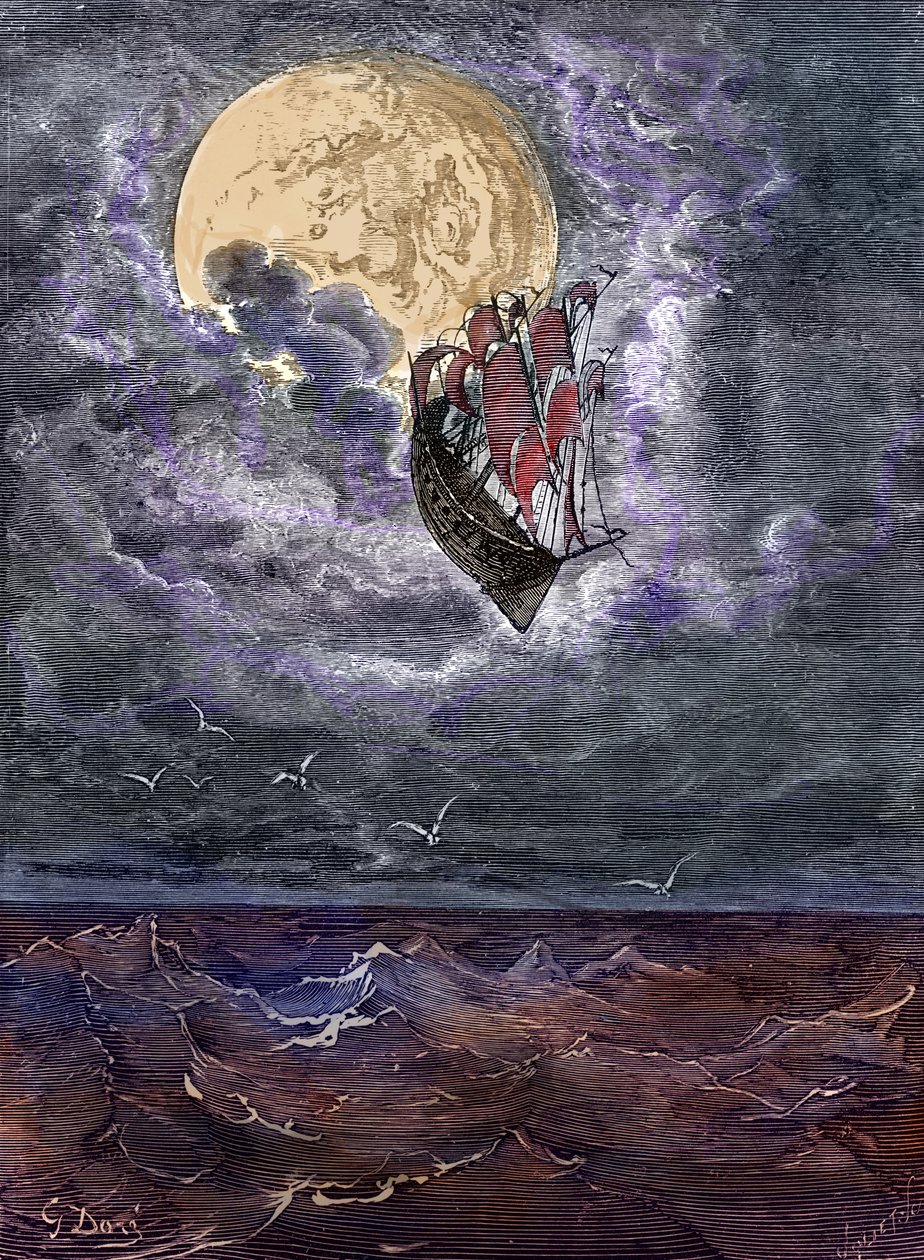 Baron Münchausen: Voyage to the Moon by Gustave Dore