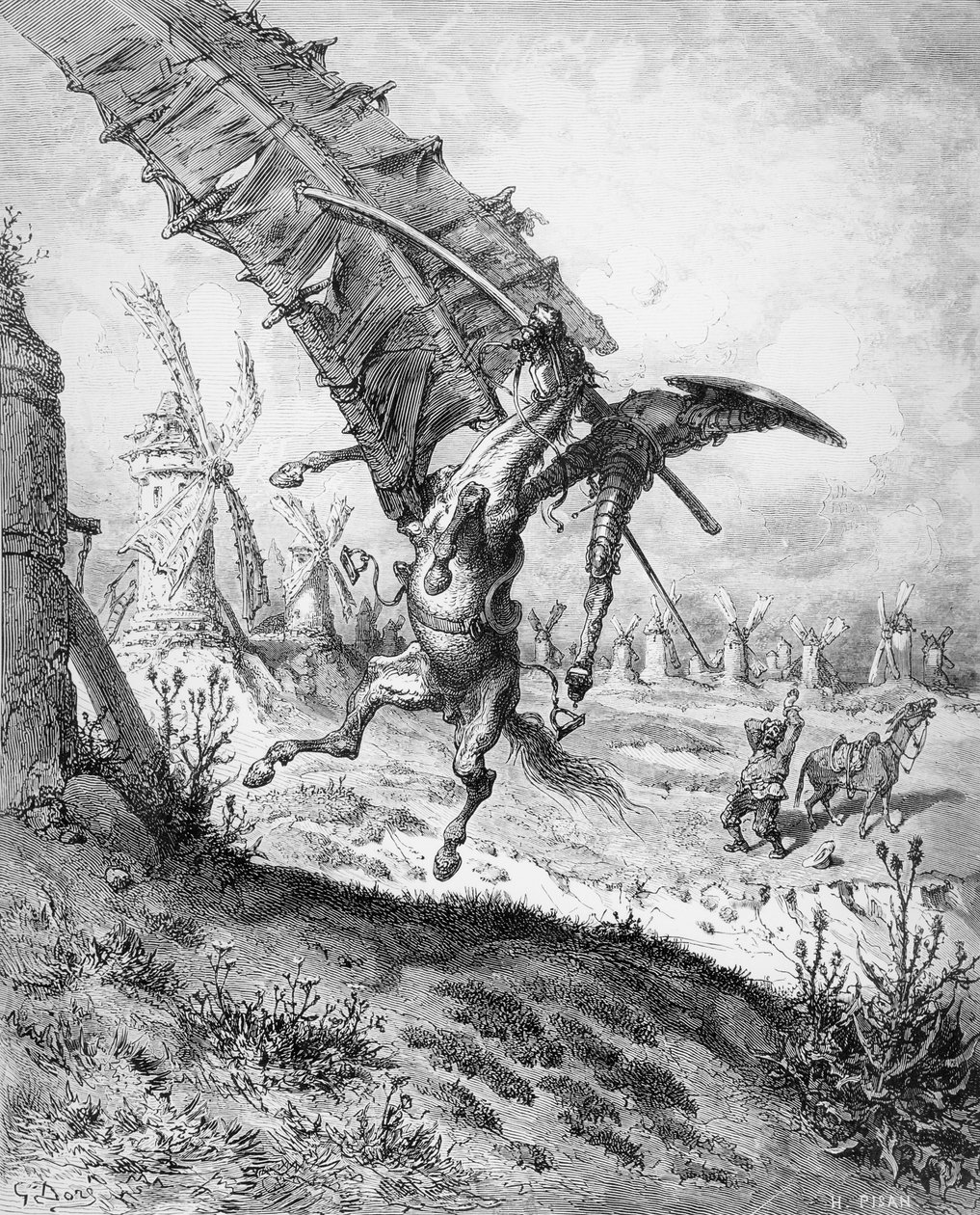 Don Quixote and the Windmills, from 
