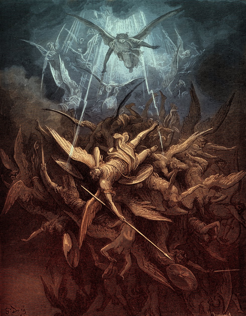 Paradise Lost: Fall of the Rebel Angels by Gustave Dore