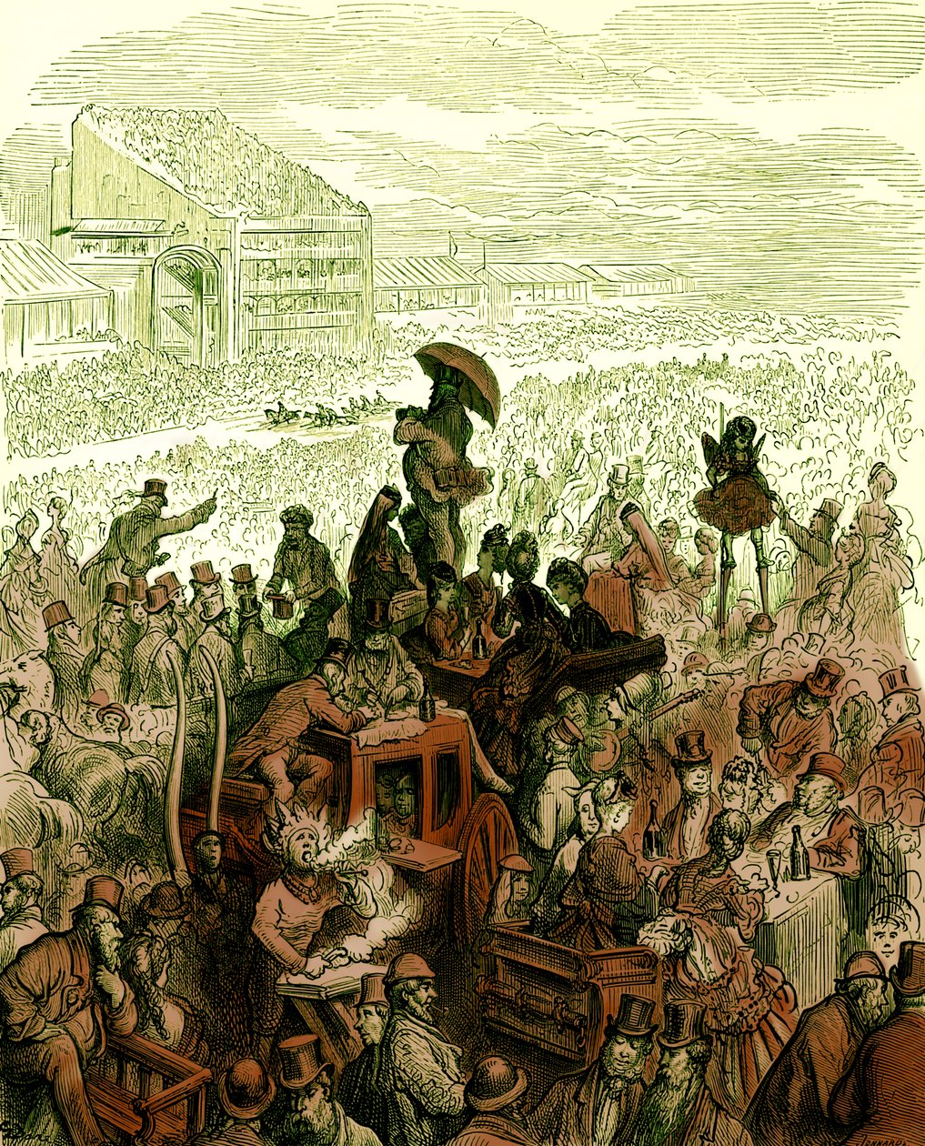 The Derby - At Lunch by Gustave Dore