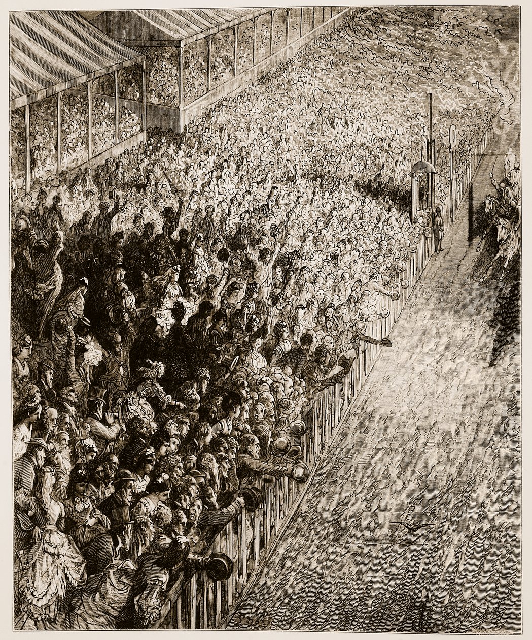 The finishing line of the Derby, from 