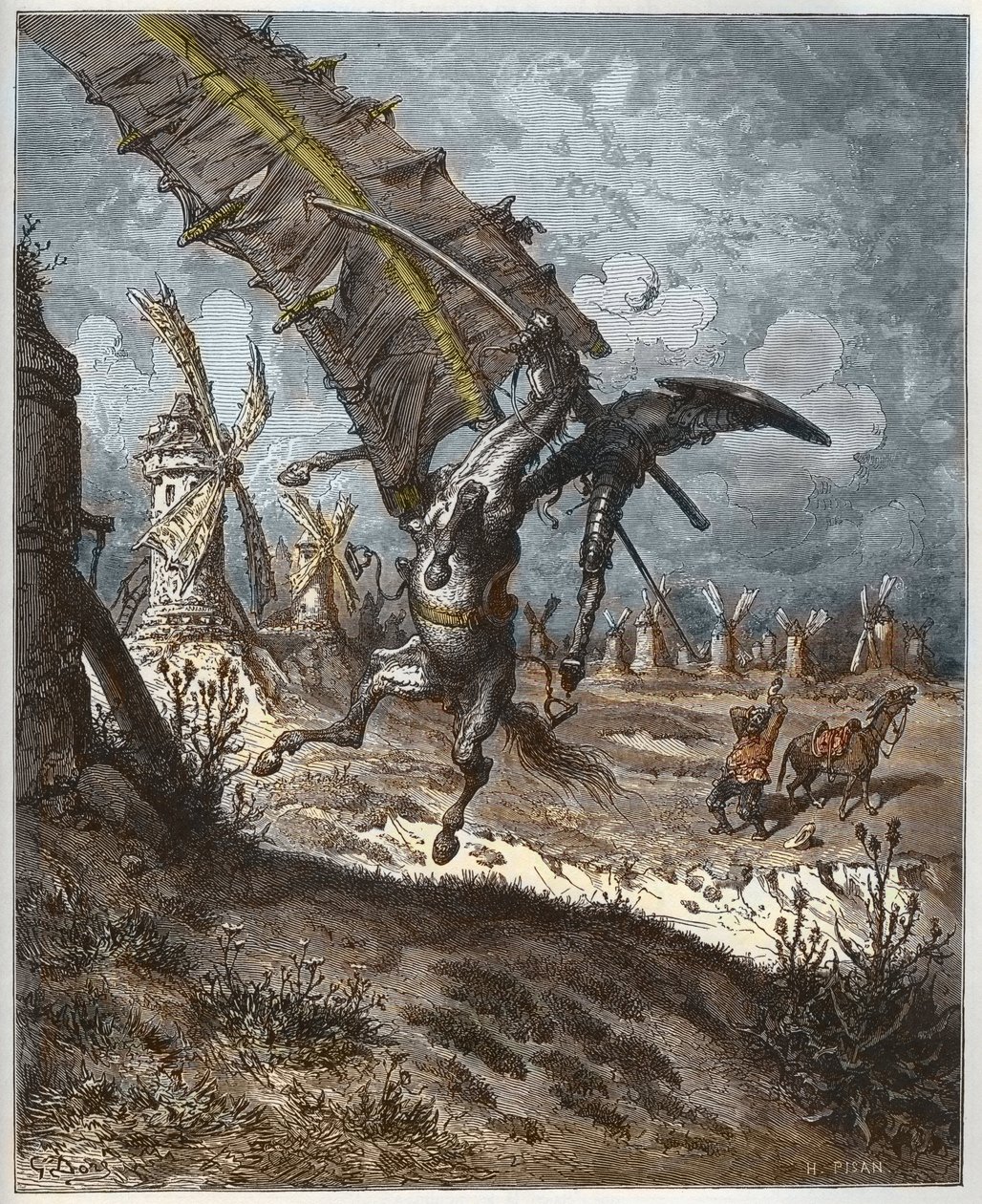 Don Quixote and the Windmills from 