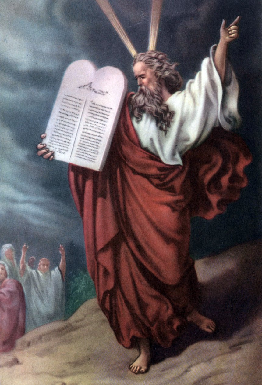 Moses and the tables of the Law by Gustave (after) Dore